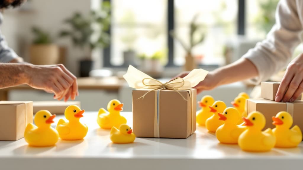Colorful collection of premium themed rubber ducks